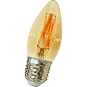 Resim Orbus Dekoratif Rustik Mum Ampul E-27 Amber 4 W 