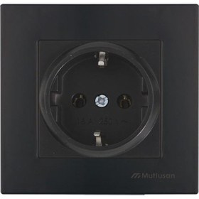 Resim Mutlusan Rita Sıva Altı Topraklı Priz Siyah N11.563 