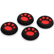 Resim Sony PS4 Playstasion 4 Analog Koruyucu Silikon Pad-Kırmızı Pati 
