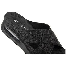 Resim Muya Fly Anatomik Airmax Memory Foam Kadın Terlik Desenli Siyah Siyah 
