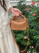 Resim Dancemonkey Şık Rengi Rattan Kadın Çapraz Çanta Boho Tarzı Sb Kahverengi 