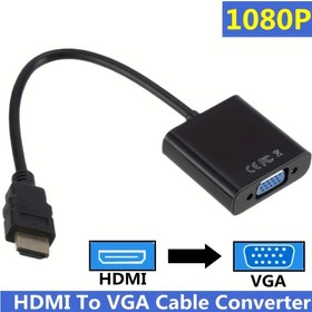 Resim Connector For HDMI To VGA Adaptörü, Bilgisayar, Masaüstü, Dizüstü Bilgisayar, PC, Monitör, Projektör, HDTV, Chromebook, Raspberry Pi, Roku, Xbox ve Daha Fazlası İçin Altın Kaplama HDMI To VGA Adaptörü (Erkekten Dişiye) 