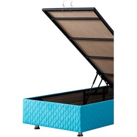 Resim Setaymobilya Baza, Duke Tek Kişilik Turkuaz Baza + Başlık, Mdf, Setay 