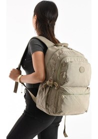 Resim Baginn Unisex Kadın Sırt Çantası Gümlük Kullanıma Uygun Büyük Boy Seyahat Çantası 43 30 Cm Okul Çantası Bej 