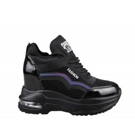 Resim Guja 22k300-9 Dolgu Topuk Siyah Kadın Sneakers 