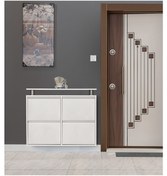 Resim Kaser Metal 2+2'Li Metal Ayakkabılık Beyaz Kaser