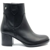 Resim Greyder 32031 5k Siyah Hakiki Deri Kalın Topuklu 6cm Kadın Ankle Bot Siyah 