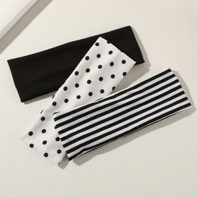 Resim 3 adet Kadın Kumaş Spor Bandı Koşu Saç Bağları Fitness Bandı Dış Mekan Saç Sarımları 