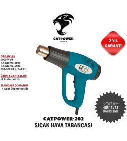 Resim Catpower 202 Sıcak Hava Tabancası 2000 Watt (2 Yıl Garantili) 