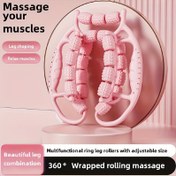 Resim Fitness Rulosu, Pembe İnce Bacaklı Rulos, Masaj Tekerleği, Fitness Rahatlatıcı Rulos, Baldır Rulosu Kelepçe, Sarma Çoklu Tekerlekli Masaj Aleti, Elektrik Gerektirmez, Tüm Vücut Parçaları İçin Uygun, 99.79 KG'a Kadar 