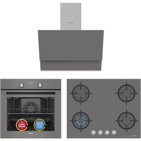 Resim Simfer SB8237 - T3655 - SD8705 Trend Dijital Silver 3'lü Ankastre Set 