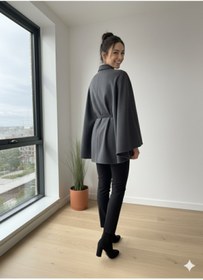 Resim unika boutique Kadın Yeni Sezon Kemerli Panço 