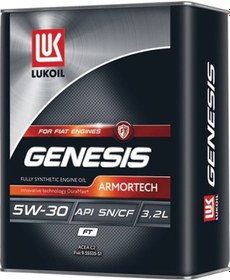 Resim Lukoil Genesis Armortech Ft 5W-30 Tam Sentetik Motor Yağı 3.2 L 