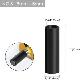 Resim 2Liyao No.8 8x6 1 Adet Cnc Router Bit Yüksek Hassasiyetli Adaptör Pens Freze Kesicisi Aracı Adaptörleri Tutucu 6mm 6.35MM 8mm 10MM 12MM 12.7mm (Yurt Dışından) 