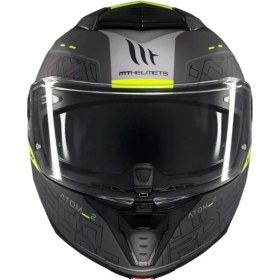 Resim mt Helmets Atom 2 Sv Destiniy C2 Mat Siyah Çene Açılır Kaskı XL Beden ile Güvenli Sürüş 