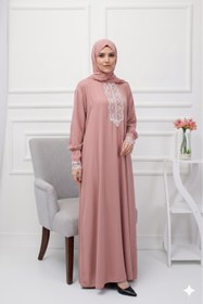 Resim Defkay Yazlık Terletmez Kumaş Anne kız takım kombin şık namaz elbisesi 2 ürün 