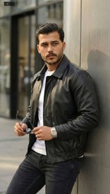 Resim Erkek Astarlı Deri Ceket 