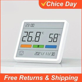 Resim 1 Adet Dijital Kapalı Alan Termometresi Higrometresi, Saatli LCD Elektronik Hava İstasyonu, Pille Çalıştırılır (Düğme Pili), Şarj Edilemez, 36V Maksimum Voltaj 