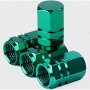 Resim Padalink 4 Adet Yüksek Kalite Alüminyum Jant Kapakları - Yeşil Renk, Dayanıklı Ve Su Geçirmez 