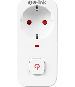 Resim S-Link SL-010 750 Joule Anahtarlı Isıya Duyarlı Akım Korumalı Tekli Priz 