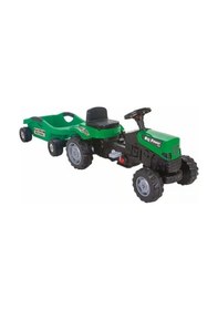 Resim Mey İthalat Power Pedallı Big Trolley Traktör Yeşil-pls 