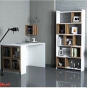 Resim Variant Box Kitaplık Ve Çalışma Masası Takımı - Beyaz / Ceviz Beyaz - Ceviz 