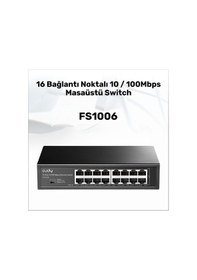 Resim Cudy FS1016 16 Port 10/100 Mbps Metal Rackmount Masaüstü Switch 