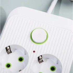 Resim Vea 6'lı Akım Korumalı Priz 1.5 Metre Kablo 4 x Usb 1 x Type-C Pd Girişli Grup Priz 16 Ah Akım Korumalı Priz 3000W Güç Anahtarlı Topraklı Çocuk Korumalı 