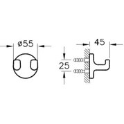 Resim VitrA Marin A44947 İkili Askı, Krom 