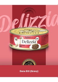 Resim Plus Delizzia Yetişkin Dana Etli Gravy Kedi Maması 6x85 Gram 