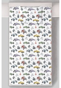 Resim Organik Tek Kişilik Lastikli Çarşaf Seti - Hızlı Ve Eğlenceli Renkli 