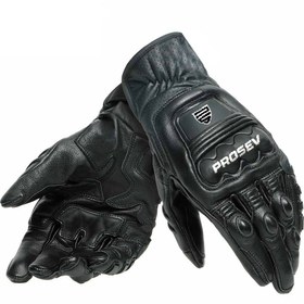Resim MOTOANL Motosiklet Eldiveni Carbon Titanium Full Koruma Deri Motorcu Eldiven Siyah 
