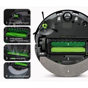 Resim Irobot Roomba J7 Combo Siyah Robot Süpürge 