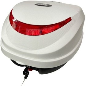 Resim Motosiklet Arka Çanta 32 Litre Beyaz Sırt Dayama Pedi Motor Çanta Renkli 