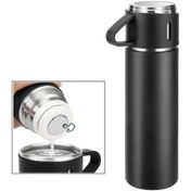 Resim Hombey 500ml Paslanmaz Çelik Termos Bardak, 12 Saat Isı Saklama, Sızdırmaz, Taşınabilir, Ev Ve Dışarı Kullanımı İçin Siyah Sarı 