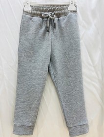 Resim Erkek Çocuk Beli Lastikli ve Paraşüt Kumaşlı Kordonlu Paçası Fermuarlı Jogger Eşofman Altı - Gri - 6 Yaş 