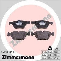 Resim ÖN FREN BALATASI ZIMMERMANN BMW 5/6 SERİSİ F10-F11-F13 