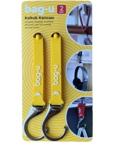 Resim 1000Nar 2'li Sarı BAG-U Araba Koltuk Kancası / Çanta Asma Aparatı / Askılık / Bebek Arabası Askı Aparatı 