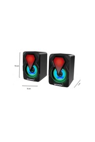Resim SKYNEX Rgb Mi?ni? Bilgisayar Hoparlörü 1 1 Ses Sistemi 3.5mm Jack Girişli Multimedia Usb Speaker 