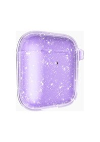 Resim Xemu Apple Uyumlu AirPods Allstar Airbag 32 Parlayan Simli Saydam Renkli Kılıf-mor Mor 