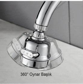 Resim Sunup Sn-27115 3 Kademeli Tasarruflu Musluk Başlığı 360 Derece 