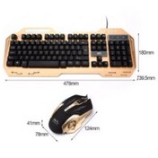 Resim Polygold PG-8014 Işıklı Oyuncu Q Klavye Mouse Seti Polygold