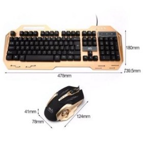 Resim Polygold PG-8014 Işıklı Oyuncu Q Klavye Mouse Seti Polygold