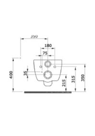 Resim Bocchı 1417 V-tondo Kısa Asma Klozet Parlak Beyaz 