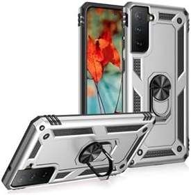 Resim Zipax Samsung Galaxy S21 İle Uyumlu Fe Kılıf Standlı Tank Kapak Zr Vega Gri 