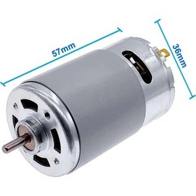 Resim Rs555 Dc Motor 12v 7500rpm Yüksek Hız Tork Matkap Torna Cnc Router Motor Dairesel 
