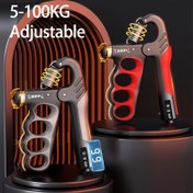 Resim 5-100kg/150kg Ayarlanabilir El Kavrama Güçlendirici, Ön Kol ve El Gücü Antrenmanı için Mekanik Sayım Fitness Aracı, Kaymaz Tasarımlı Dayanıklı ABS Malzeme, Gri/Kırmızı, Tüm Parmak Boyutları İçin Ergonomik Şekil, Ön Kol Egzersiz Aleti | Ergonomik Kavrama Güçlendirici | Paslanmaz Çelik Yay, Kavrama Güc 