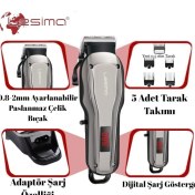 Resim Lesima Profesyonel Kuaför Saç Sakal Traş Makinesi LS-1000 Master Dijital 
