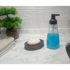 Resim Sia Sıvı Sabunluk ve Sabunluk 2'li Banyo Seti Abs Bronz Model 