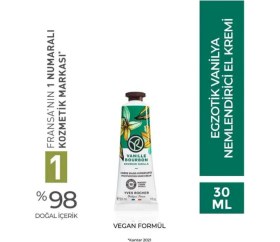 Resim Yves Rocher Vegan Nemlendirici El Kremi Egzotik Vanilya Özlü Besleyici Bakım 30 ml Tüm Cilt Tipleri İçin 